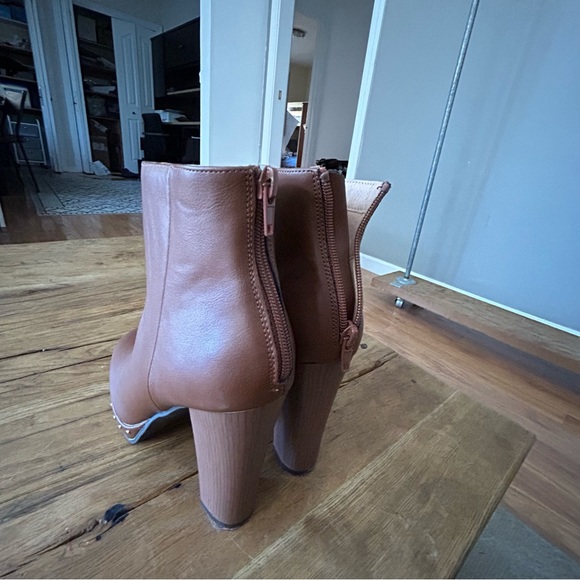 REPORT brown high block heel ankle booties STEVIE 6.5 - Picture 6 of 8